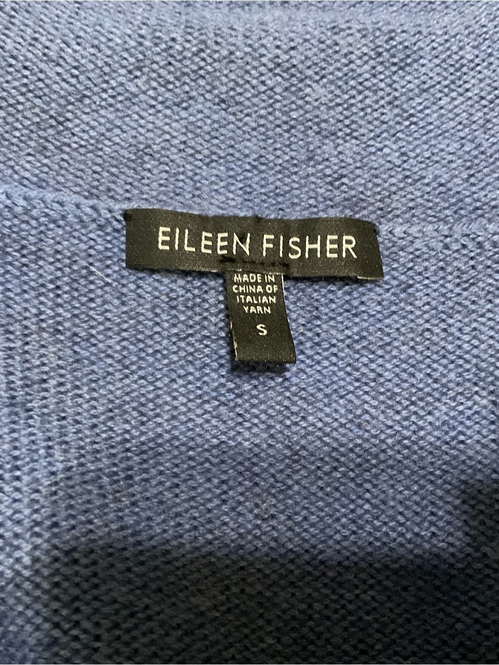 Eileen Fisher Blue 100% Merino Wool Button Front Cardigan Sweater S - Picture 5 of 8